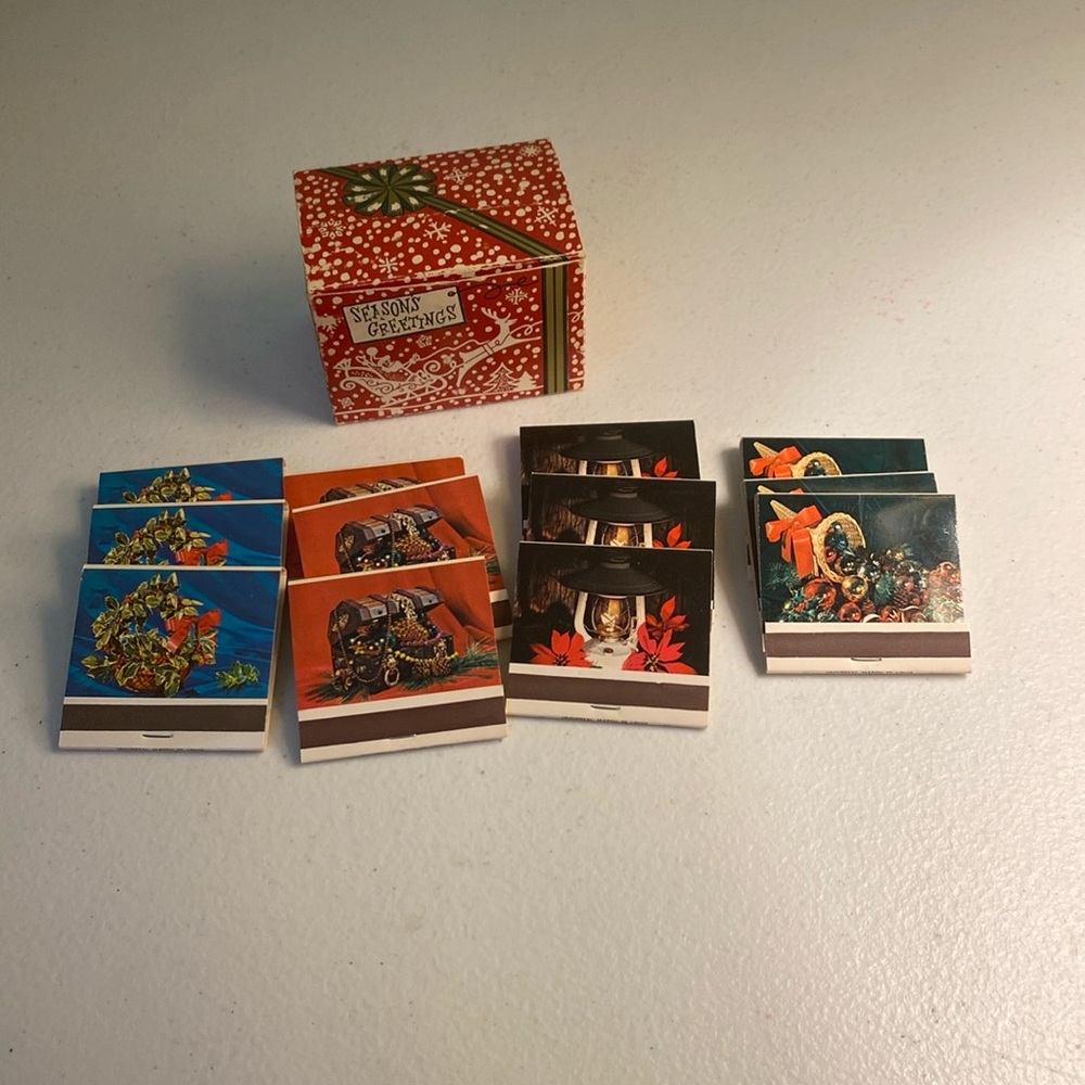 Vintage Bank Advertising Christmas Matchbooks